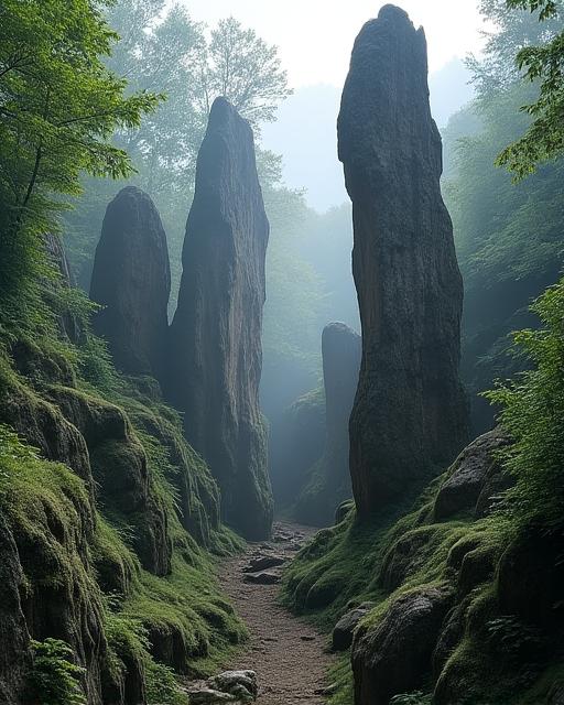 Unique rock formations in the Adrspach-Teplice Rocks.